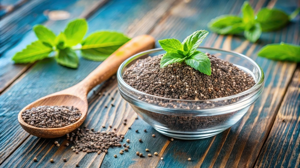 Chia Seeds Background